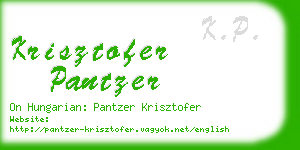 krisztofer pantzer business card